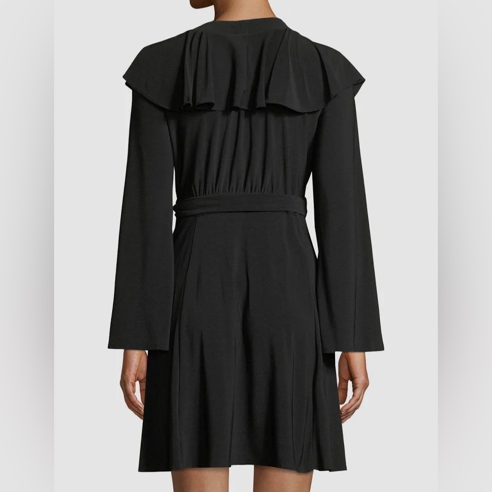 Just...Taylor Black Wrap Long Sleeve Dress, size 10 - Picture 3 of 10